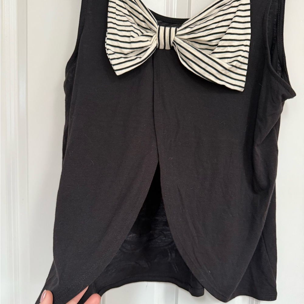 Disney Parks Black Minnie Mouse Tank with Bow & Open Back Detail - Picture 4 of 5